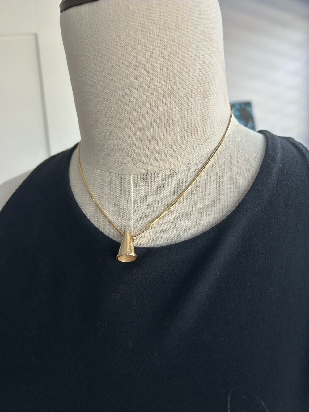 Real Gold Megaphone Pendant only- Women Jewelry